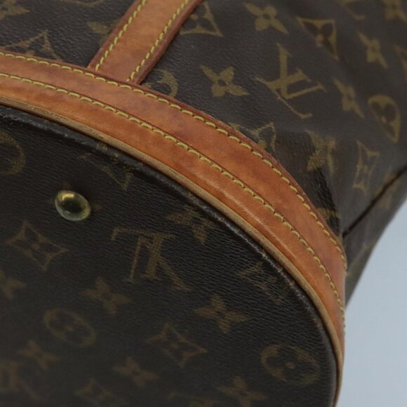 Authentic LOUIS VUITTON Monogram Bucket GM Shoulder Bag M42236 LV - Picture 8 of 16